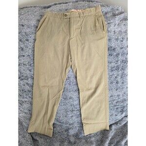 Tommy Bahama Dress Pants Mens 38x34 Brown Silk Blend Straight Leg Chino Preppy